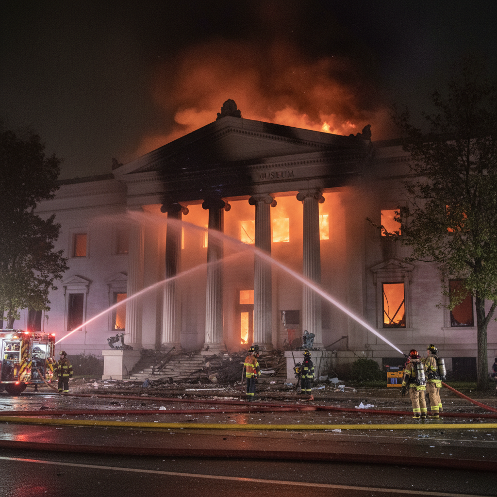 Wunderkammer wounded: Fire disrupts MJT operations.